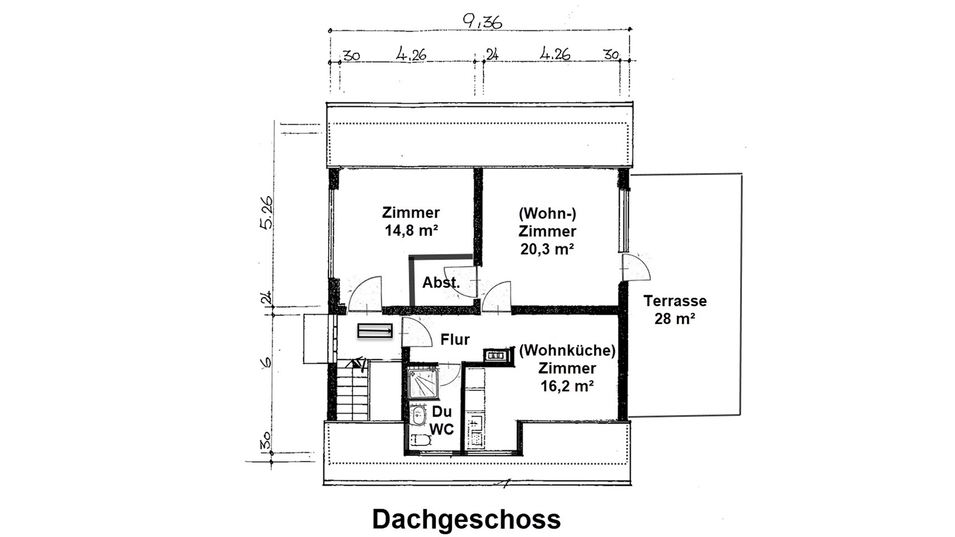 VERKAUFT - Wenden: 1-2 Familienhaus in schöner, zentraler, ruhiger Wohnlage, Grundriss - Dachgeschoss
